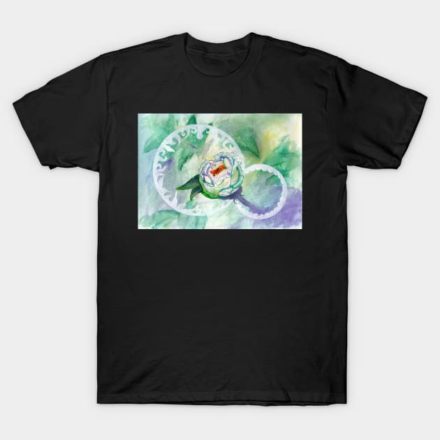 Abstract peony T-Shirt by feafox92